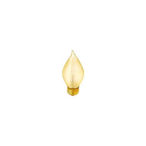 Bulbrite 40C15A 40 Watt Incandescent C15 Spunlite Chandelier Bulb, Medium Base, Amber