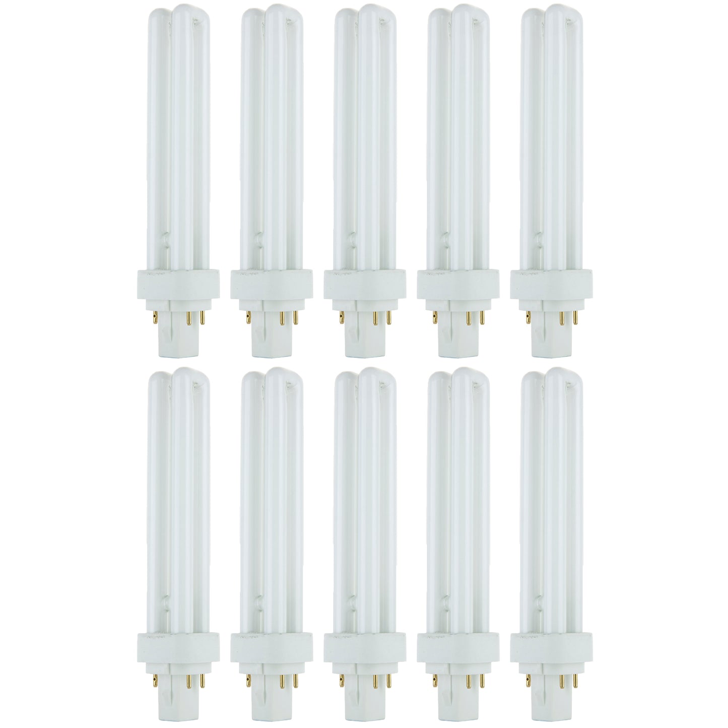 Sunlite PLD26/E/SP41K/10PK 4100K Cool White Fluorescent 26W PLD Double U-Shaped Twin Tube CFL Bulbs with 4-Pin G24Q-3 Base (10 Pack)