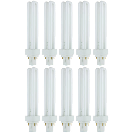 Sunlite PLD26/E/SP41K/10PK 4100K Cool White Fluorescent 26W PLD Double U-Shaped Twin Tube CFL Bulbs with 4-Pin G24Q-3 Base (10 Pack)