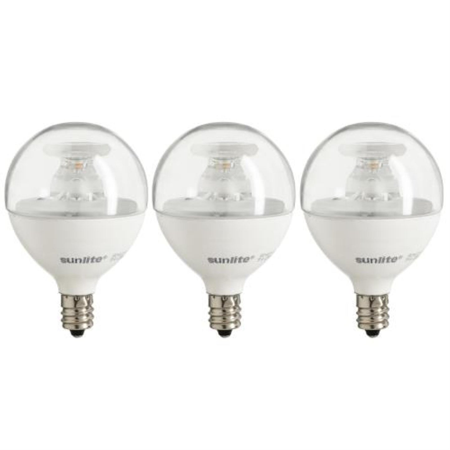 Sunlite LED G16.5 Globe 5W (40W Equal) Bulb Candelabra (E12) Base, Warm White