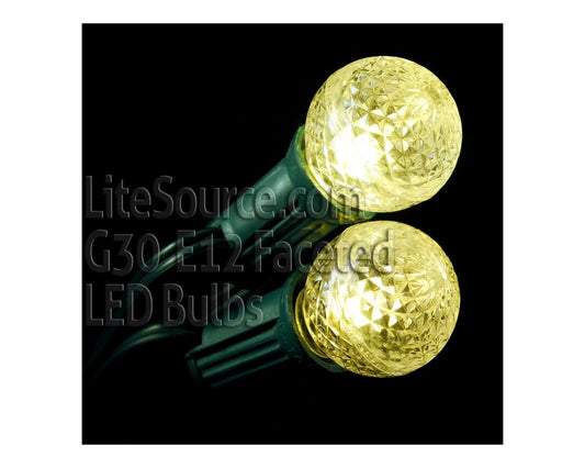 Lite Source G30 Sun Warm White LED Replacement Bulbs Candelabra E12 Faceted Style - (25 Pack)