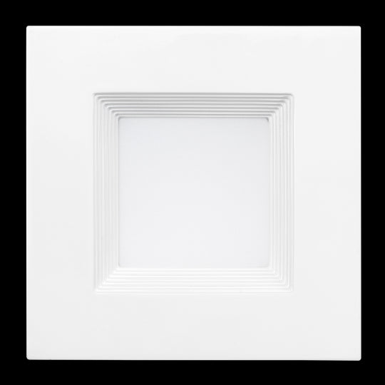 Luxrite LED 4" Square Baffled Downlight Retrofit, 11W, 750 Lumens, Color Selectable - 2700K/3000K/3500K/4000K/5000K, 90 CRI, White Finish, Dimmable, Pack of 3 (LR23784)