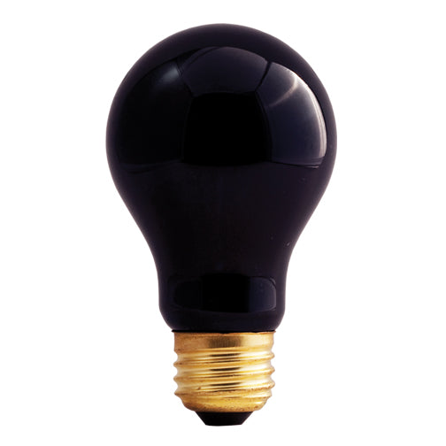 Bulbrite 75A/BL 75 Watt Incandescent A19 Party Bulb, Medium Base, Black Light