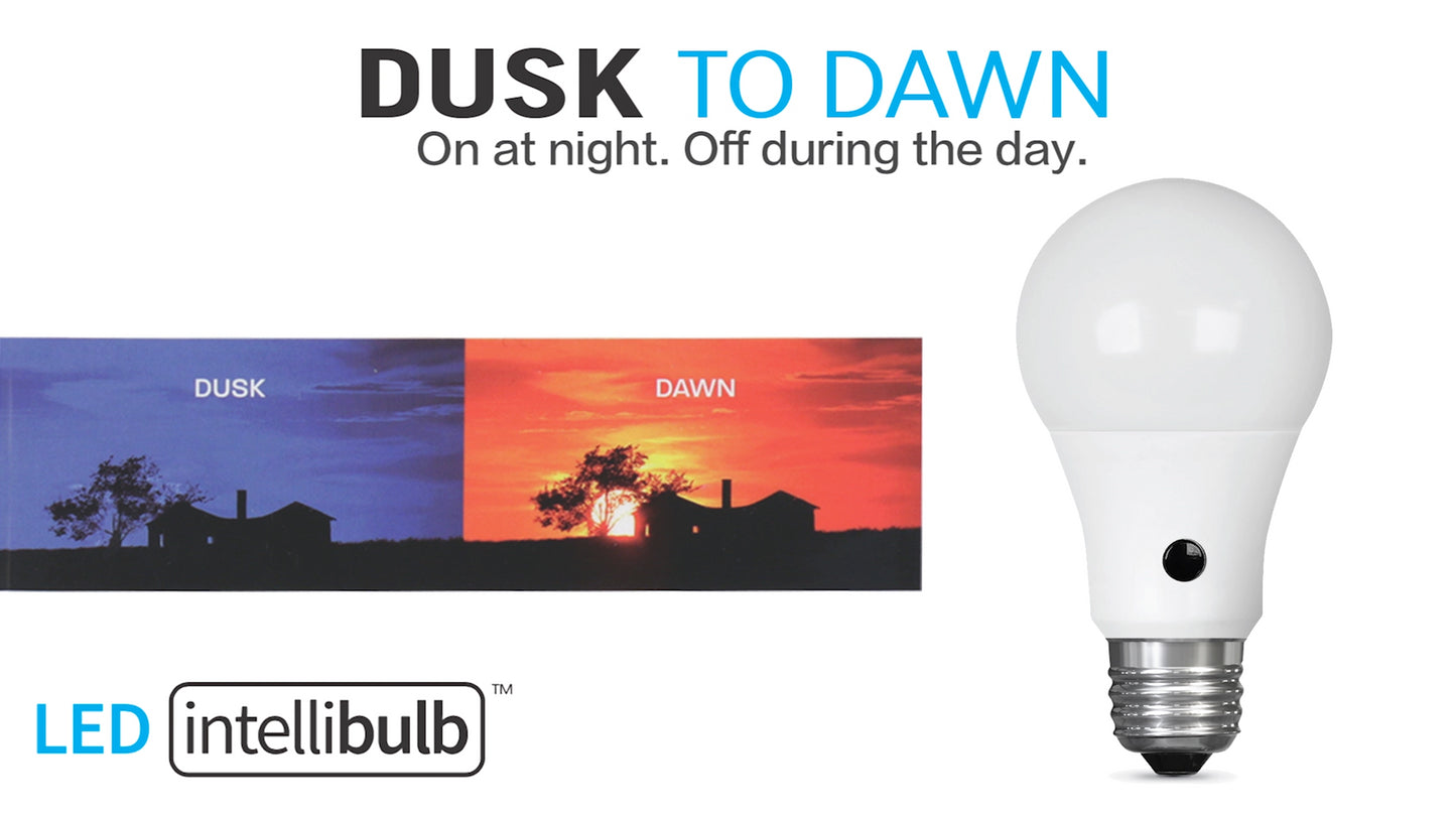 60-Watt Equivalent A19 Soft White Dusk-to-Dawn LED