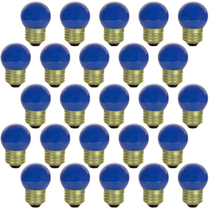 Sunlite 7.5 Watt S11 Colored Indicator, Medium Base, Ceramic Blue