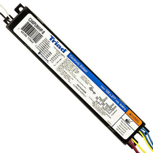 Universal C240PUNVHP-B (2) Lamp - 40 Watt CFL - 120/277 Volt - Programmed Start - 1.0 Ballast Factor