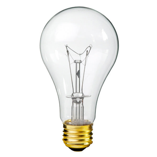 69 Watt - A21 Traffic Signal Light Bulb Clear - Medium Brass Base - 130 Volt - Philips 222042