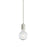 BULBRITE FIXTURES DIRECT WIRE PENDANT KIT NATURAL MARBLE WHITE SOCKET WITH SILVER CORD AND LED G40 MEDIUM SCREW (E26) 8.5W FULLY COMPATIBLE DIMMING FILAMENT LIGHT BULB 2700K/WARM WHITE 60W INCANDESCENT EQUIVALENT 1PK (810092)