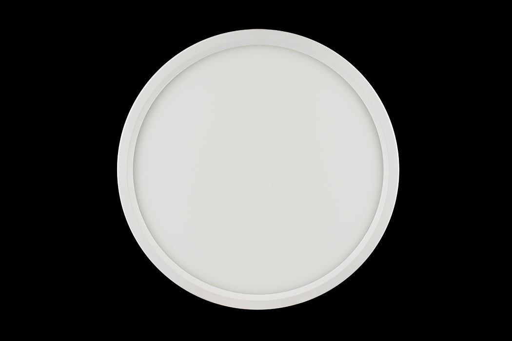 Luxrite LED Surface Mount 9" Round Slim, 18W, 1200 Lumens, Color Selectable - 3000K/4000K/5000K, 80 CRI, White Finish, Dimmable, Pack of 1 (LR23594)