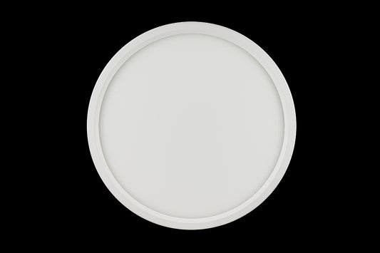 Luxrite LED Surface Mount 9" Round Slim, 18W, 1200 Lumens, Color Selectable - 3000K/4000K/5000K, 80 CRI, White Finish, Dimmable, Pack of 1 (LR23594)