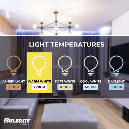 BULBRITE 14W LED A19 2700K FILAMENT CLEAR E26 FULLY COMPATIBLE DIMMING-4PK