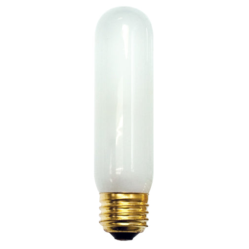 Bulbrite 25T10F 25 Watt Incandescent Showcase/Aquarium/Display T10 Tubular Bulb, Medium Base, Frost