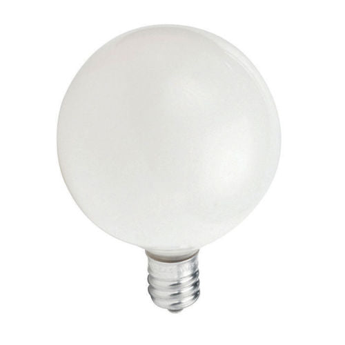Philips 168484 40-watt G16.5 DuraMax White Decorative Candelabra Base Globe Light Bulb
