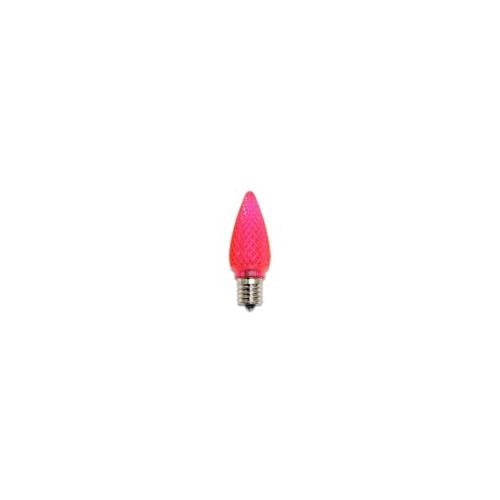 Bulbrite LED/C9P-25PK 0.35 Watt LED C9 Christmas Light Replacement Bulbs, Candelabra Base, Pink, 25-Pack