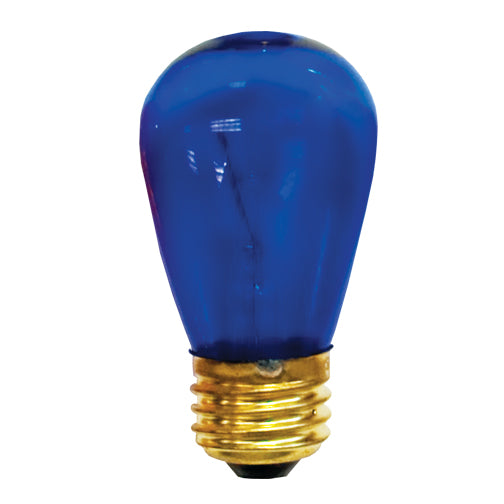 Bulbrite 11S14TB 11W Dimmable S14 String Light Replacement Bulb, Medium Base, Transparent Blue