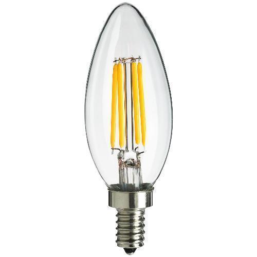 Sunlite LED Vintage Chandelier 4W (40W Equivalent) Light Bulb Candelabra (E12) Base, Warm White