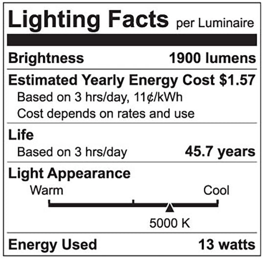 Luxrite LED 4' T8 Universal 13W Shatter Proof Ballast Compatible Light Tube, G13 Base, 1950 Lumens, 5000K - Bright White, 83 CRI, Frosted White Finish, Pack of 5  (LR34193)