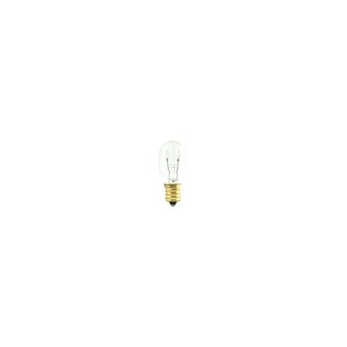 Bulbrite 15T7F 15 Watt Incandescent Amusment & Appliance T7 Bulb, Candelabra Base, Frost