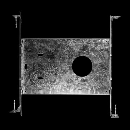 Luxrite 3 Sizes Round New Construction Mounting Plate, Galvanized Steel Finish, Pack of 6 (LR41002)