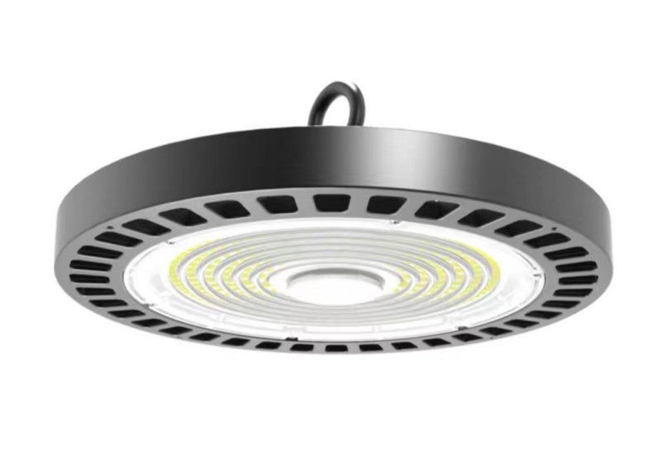 Sunlite 89781 LED Commercial UFO High Bay Light Fixture, 150 Watts (300W=), 21000 Lumens, 5000K Super White, Dimmable, UL Listed, Black, 120-277V, IP65, For Warehouses, Factories & Workshops