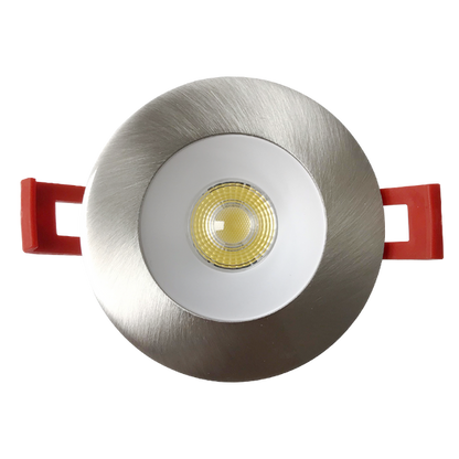 Luxrite 2" Regressed Interchangeable Canless Spotlight Round Trim Nickel Finish (LR23435)