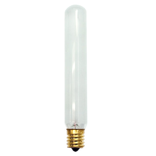 Bulbrite 25T6.5F/N 25 Watt Incandescent T6.5 Tube Exit Light, Intermediate Base, Frost