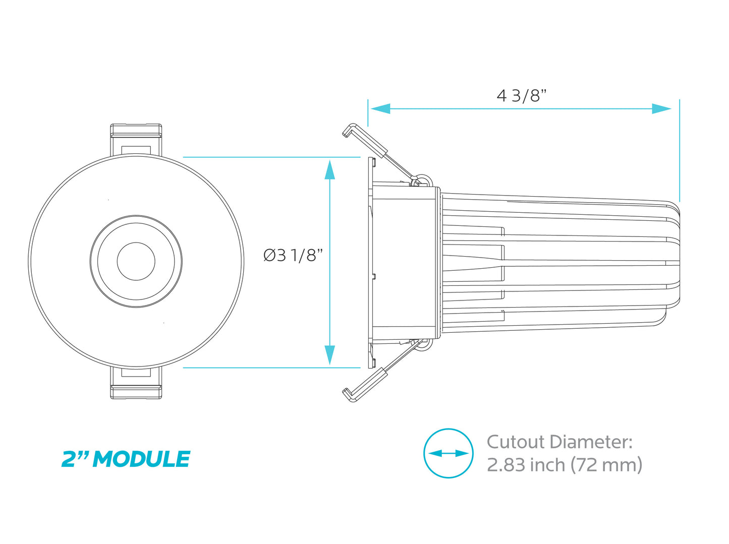 Luxrite Cct Change LED/URDL2/5CCT/RD 2700K/3000K/3500K/4000K/5000K Cct Select