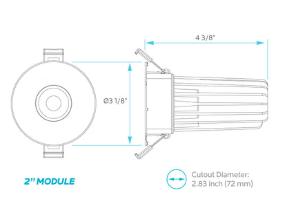 Luxrite Cct Change LED/URDL2/5CCT/RD 2700K/3000K/3500K/4000K/5000K Cct Select
