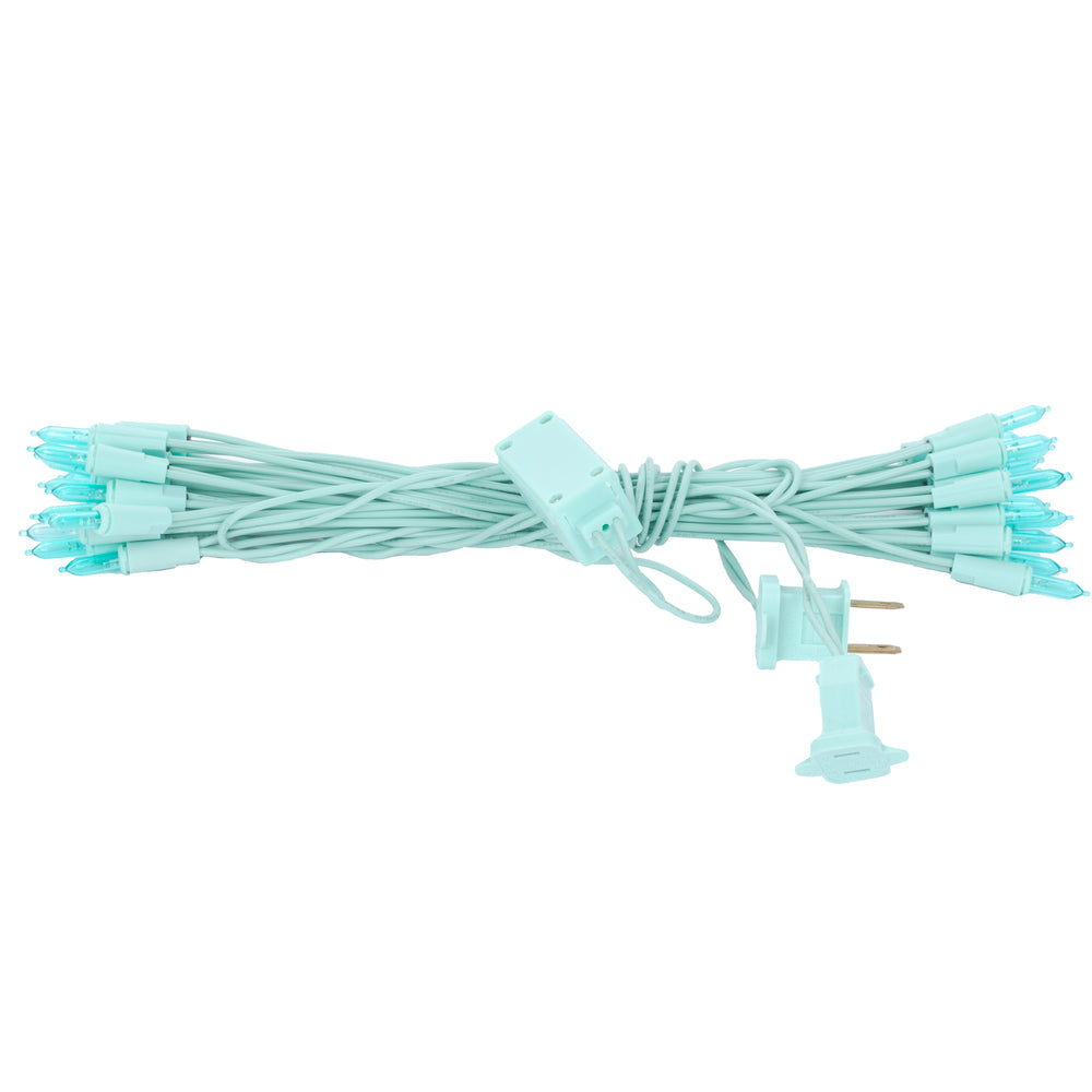 Vickerman 35 LED Aqua Dura-Lit Light on Aqua Wire, 26' Christmas Light Strand- 2 Pack