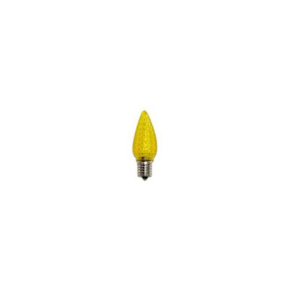 Bulbrite LED/C9Y-25PK 0.35 Watt LED C9 Christmas Light Replacement Bulbs, Candelabra Base, Yellow, 25-Pack