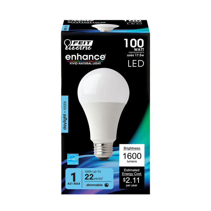 100-Watt Equivalent Daylight A21 Dimmable Enhance LED