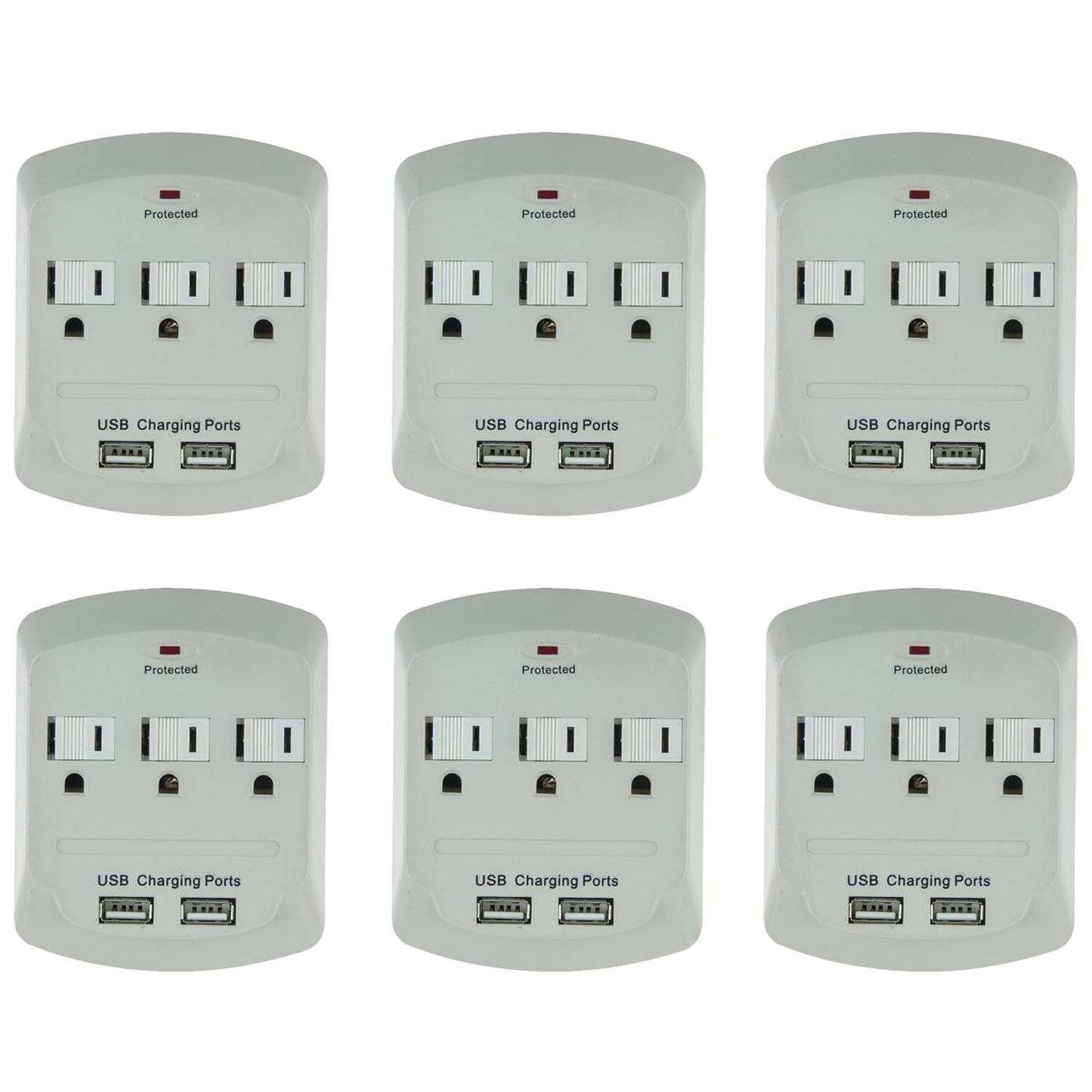 Sunlite E148 3 Outlet Surge Protector with 2 USB Ports