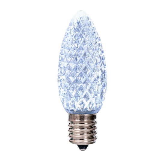 Vickerman C9 LED Cool White Faceted Replacement Bulb, - 50 Pack