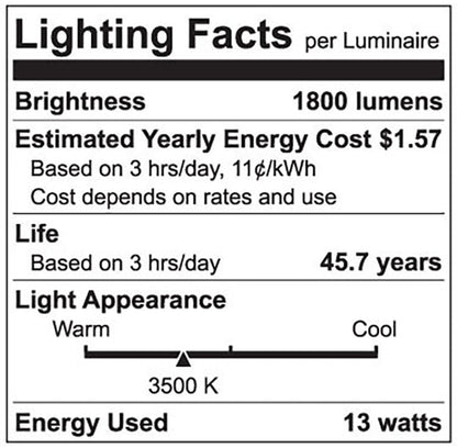 Luxrite LED 4' T8 Universal 13W Shatter Proof Ballast Compatible Light Tube, G13 Base, 1900 Lumens, 3500K - Natural, 83 CRI, Frosted White Finish (LR34191)