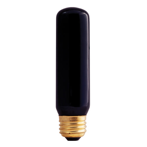 Bulbrite 40T10BL 40 Watt Incandescent T10 Tubular Bulb, Medium Base, Black Light