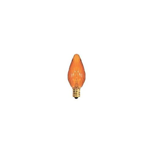 Bulbrite 25F10A-8PK 25 Watt Incandescent Fiesta F10, Candelabra Base, Amber, 8-Pack