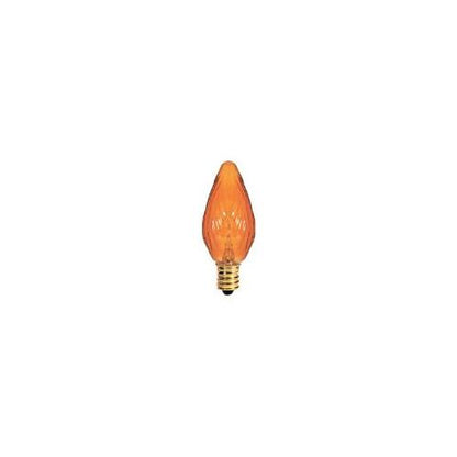 Bulbrite 25F10A-8PK 25 Watt Incandescent Fiesta F10, Candelabra Base, Amber, 8-Pack