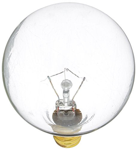 Bulbrite 25G16CL3 25 Watt Incandescent G16.5 Globe, Candelabra Base, Clear