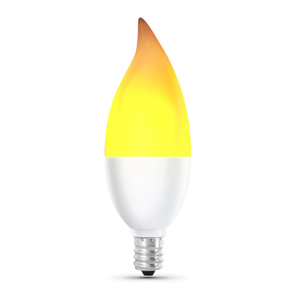 LED Candelabra Flame Effect Bulb