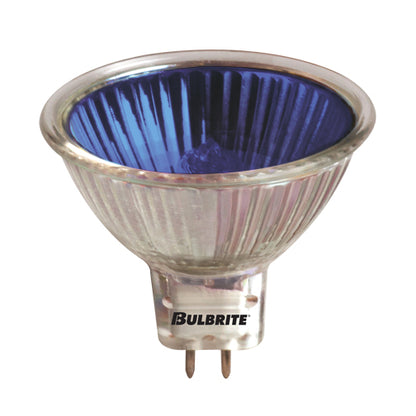 Bulbrite EXN/B 50 Watt Dimmable Color Light Halogen MR16, Bi-Pin GU5.3 Base, Blue