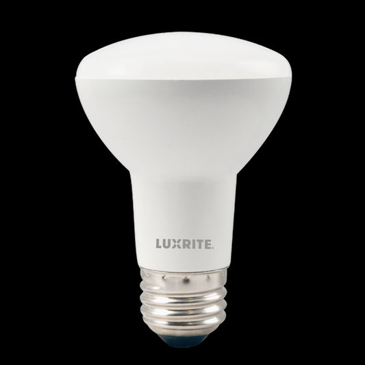 Luxrite LED BR20 Light Bulb, 6.5W, 460 Lumens, 4000K - Cool White, 80 CRI, Frosted White Finish, Dimmable (LR31863)