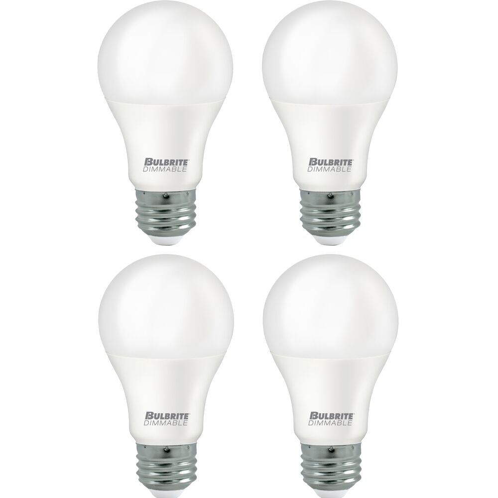 Bulbrite Pack of (4) 11 Watt Dimmable Frost A19 LED Light Bulbs with Medium (E26) Base, 3000K Soft White Light, 1100 Lumens