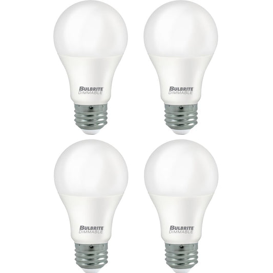 Bulbrite Pack of (4) 11 Watt Dimmable Frost A19 LED Light Bulbs with Medium (E26) Base, 3000K Soft White Light, 1100 Lumens