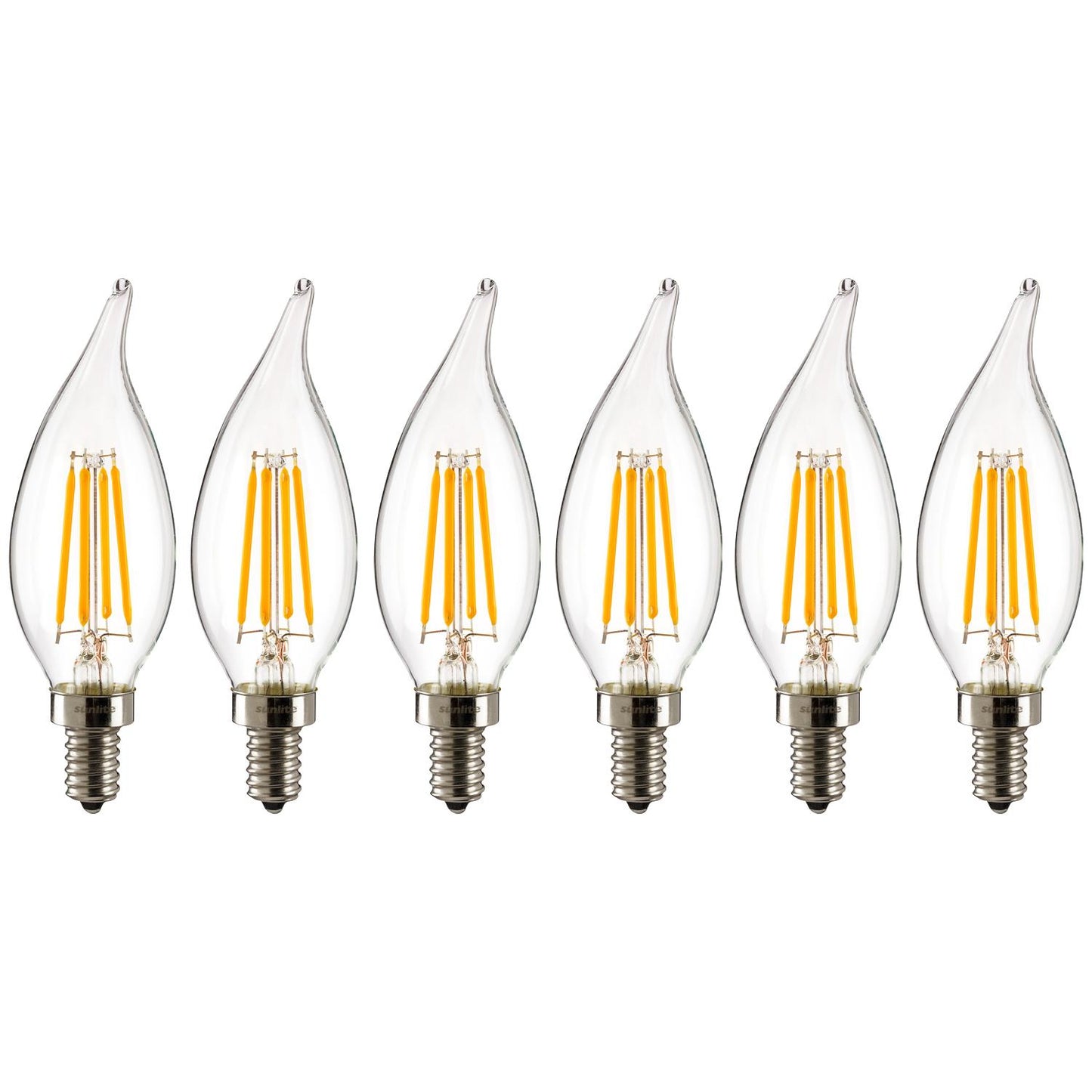 Sunlite LED Vintage Chandelier 4W (40W Equivalent) Light Bulb Candelabra (E12) Base, Warm White