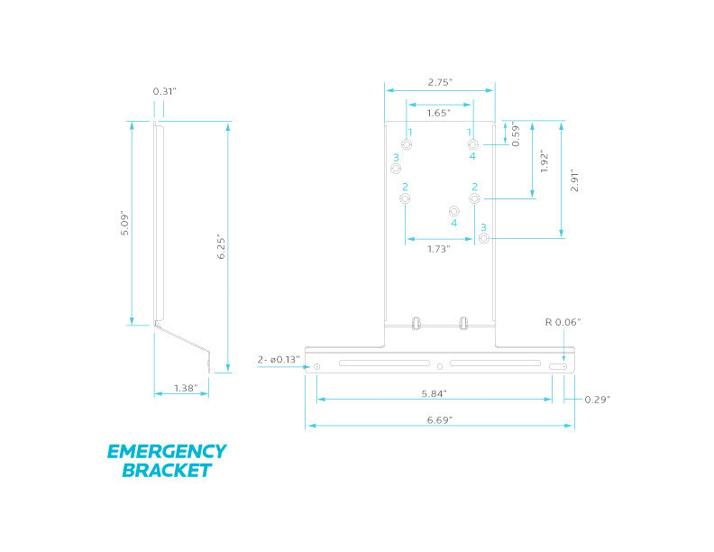 Luxrite Backlit Panel Emergency Bracket, Pack of 8 (LR24236)