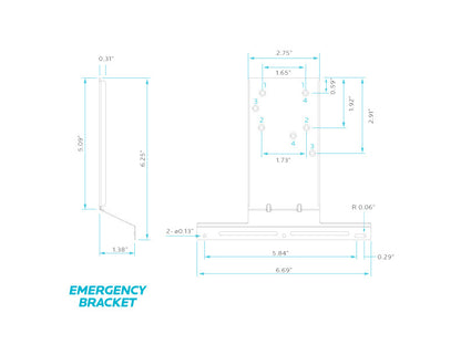 Luxrite Backlit Panel Emergency Bracket, Pack of 8 (LR24236)