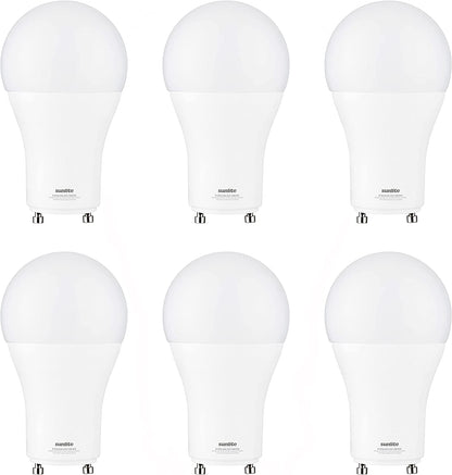 Sunlite 88259 LED A19 Light Bulb, 14 Watts (100W Equivalent) 1500 Lumens, GU24 Twist and Lock Base, Dimmable, UL Listed, 5000K Super White, 6 Pack