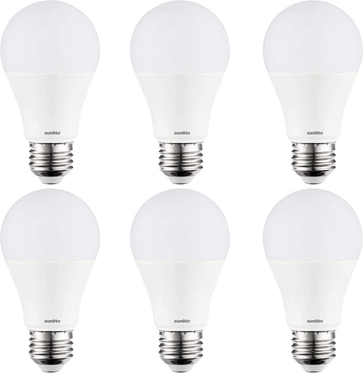 Sunlite 80597-SU LED A19 Super Bright Light Bulb, Dimmable, 14 Watt (100 Watt Equivalent), 1500 Lumens, Medium (E26) Base, UL Listed, 30K - Warm White, Pack of 6