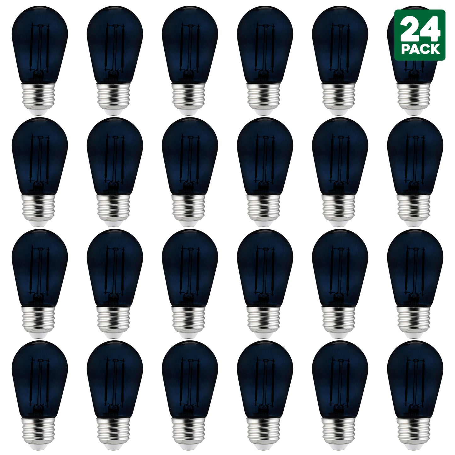 Sunlite LED Transparent Black Colored S14 Medium Base (E26) Bulb - Parties, Decorative, and Holiday 15,000 Hours Average Life