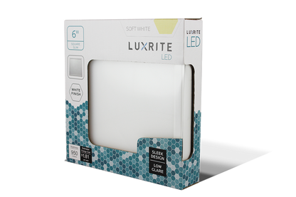 Luxrite Surface Mount LED15/SLIM6/40K/W/SQ 4000K Cool White